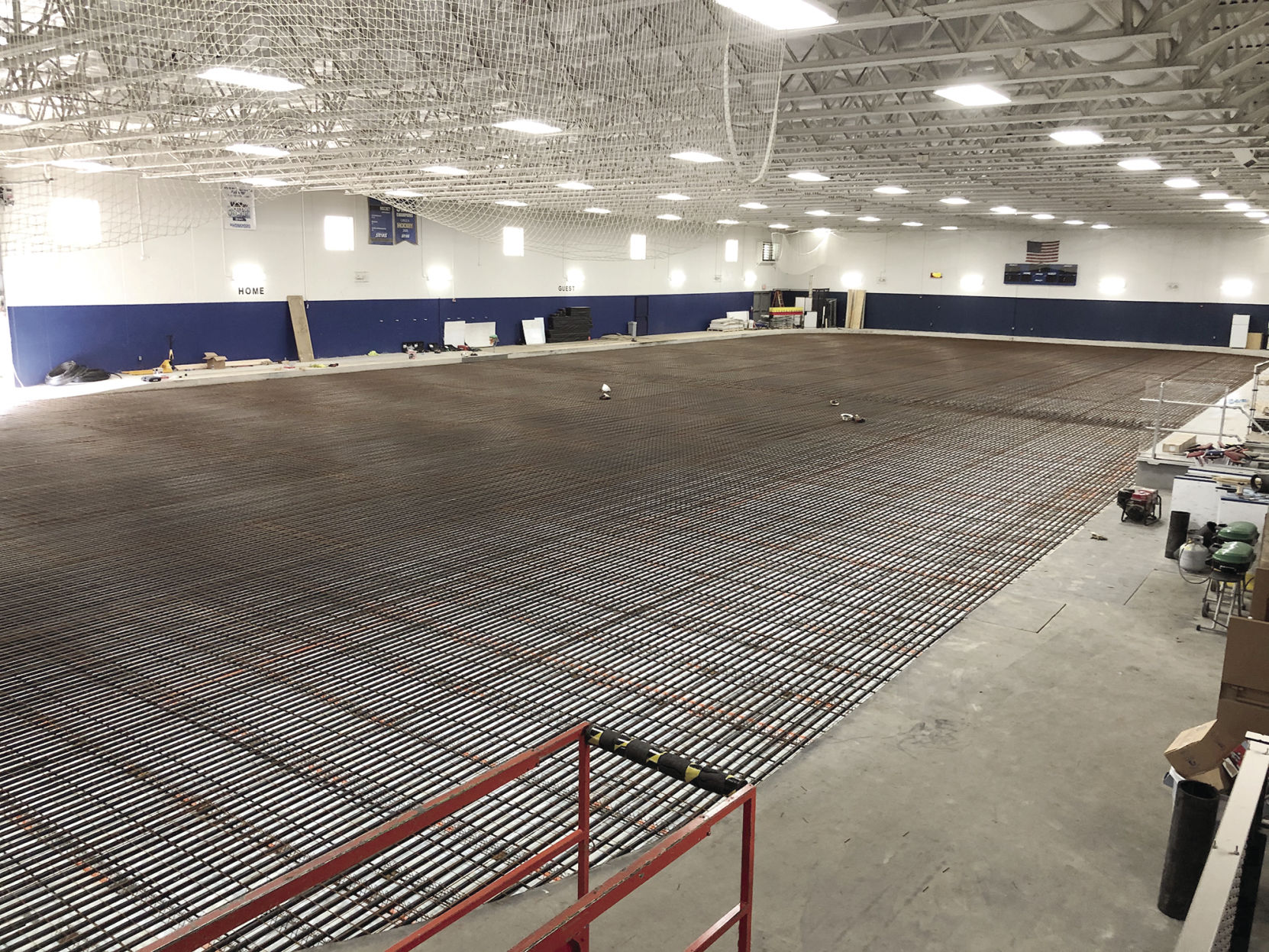 Before Rink 2 floor pour